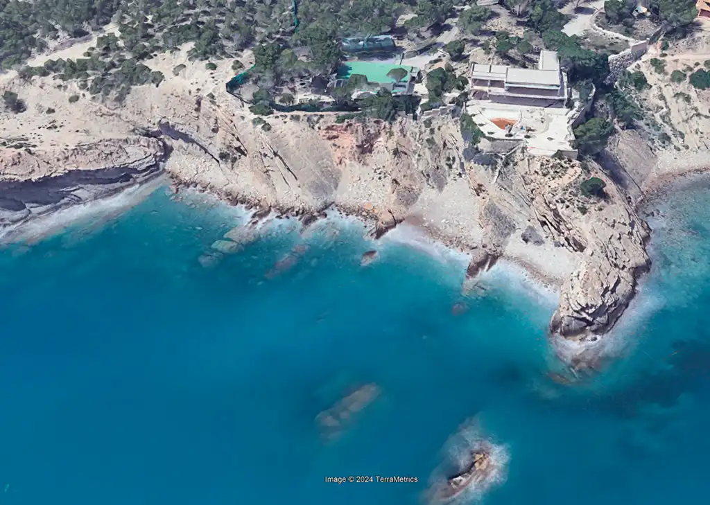 Cala del Metge, Google Earth