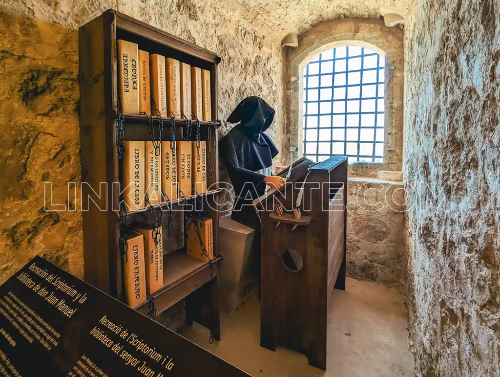 Recreación del scriptorium de don Juan Manuel, Castillo de Villena